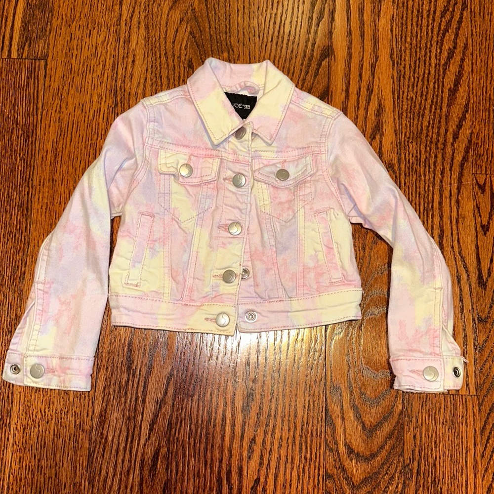 Joe’s Jeans rainbow Tie Dye denim jacket- size 3T